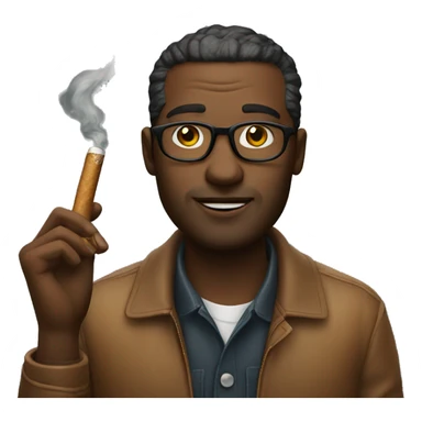 designer with cigare sticker