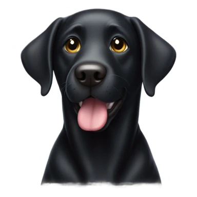 Black lab dog sticker