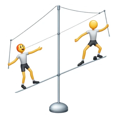 tightrope between two things
 sticker