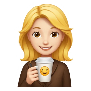 Sunshine holding a coffee sticker