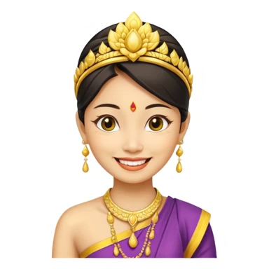 It is meant to depict a Thai woman, a yellow Asian, in the standard attire of her country.The emote is meant to depict a Thai woman in the classic attire of her country. sticker