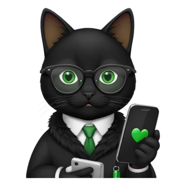 stock trading black and smart cat sticker