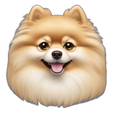 Creme pomeranian spitz sticker