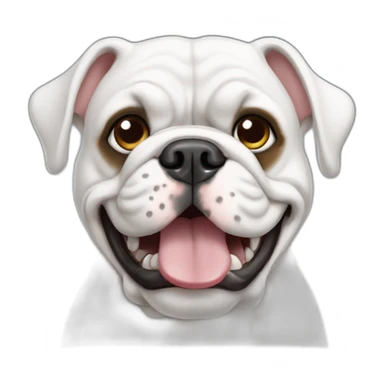 White colored France-BullDog sticker