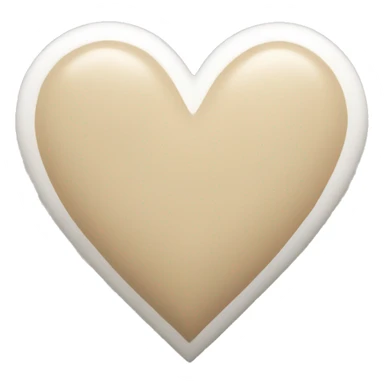 beige and white mix colour heart sticker