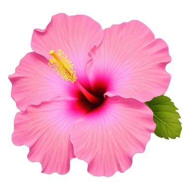 Pink hibiscus flower￼ sticker