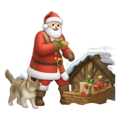 Le traineau du père Noël sticker