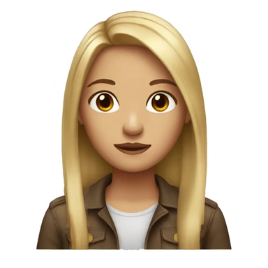 girl with dirty blonde hair and brown eyes sticker