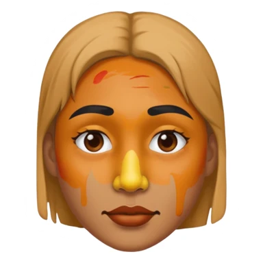 Paint on nose, half body sticker