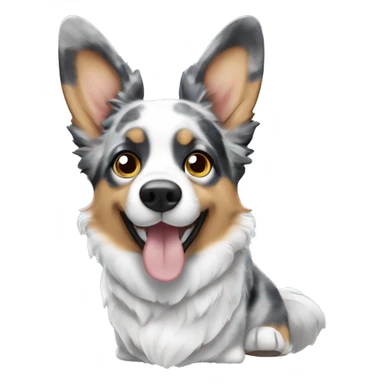 Blue Merle corgi sticker