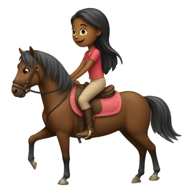 Girl riding a horse  sticker