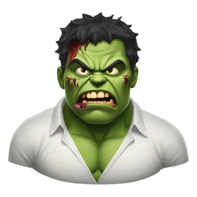 Fat Hulk Zombie Kiss sticker