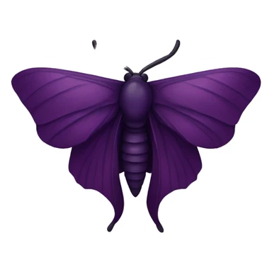 Dark plum purple moth sticker
