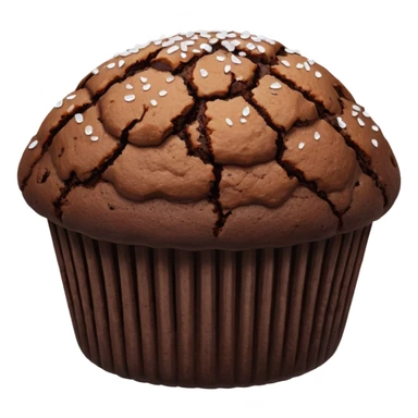 dark brown chocolate muffin sticker