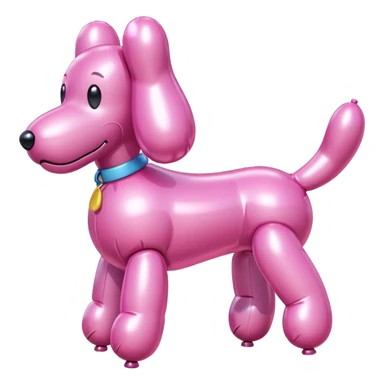 Pink balloon dog sticker