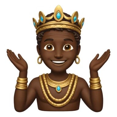 Statue of god solo leveling with big smile sticker