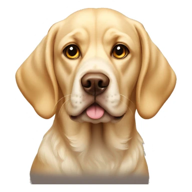 yellow labrador and king charles spaniel sticker