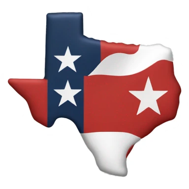 similar shape and shading as all the Apple emojis for flags but for Texas sticker