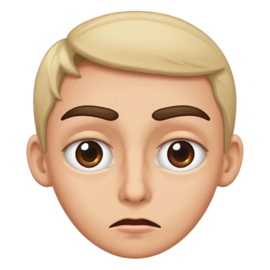 Raising eyebrows and rolling eyes sticker