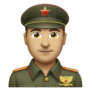 realistic ussr soldier serious with military takes sticker