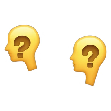 a person thinking with question mark sticker