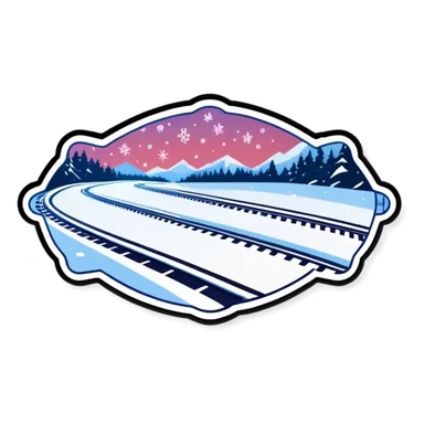 Kreis Racetrack with snow in winter sticker