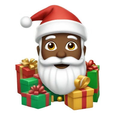 Santa claus with gifts sticker