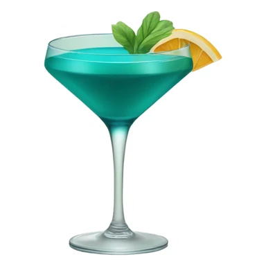 teal cocktail sticker