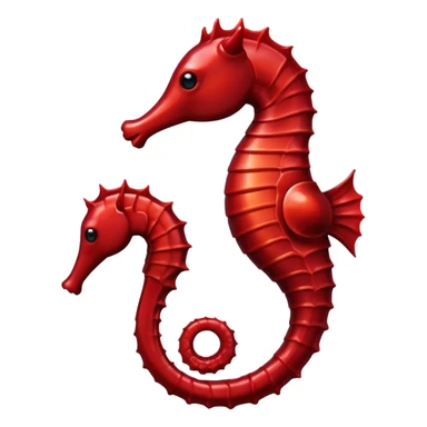 dark red seahorse sticker