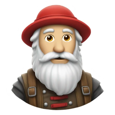 Zwerg mit roter Zipfelmütze und Bart sticker