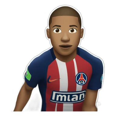 mbappe avec une reaction choqué sticker