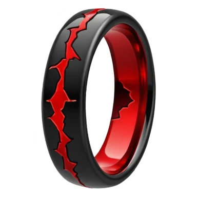 iOS sticker, cursed ring, black shades, red crack, minimal sticker