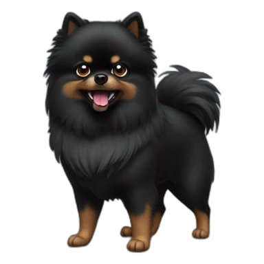 angry-black-pomeranian sticker