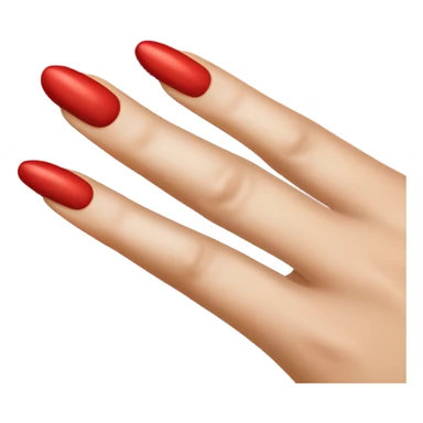Long red  nails on medium skin ton sticker