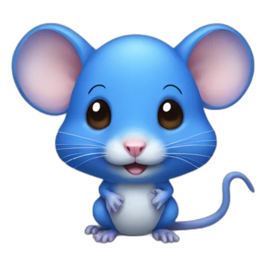 blue mushroom headed rat sticker