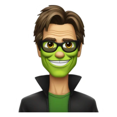 jim carrey the mask with cat ears sticker