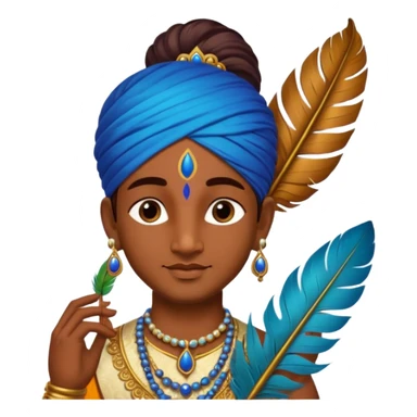 Krishna Feather sticker