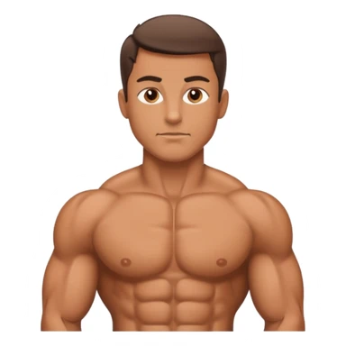 Man with abs sticker
