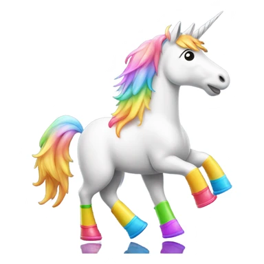 unicorn with rain boots  sticker