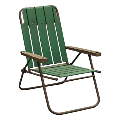 forest green lawn chair sticker