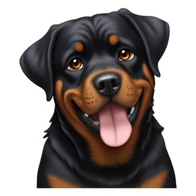 Rottweiler ak yon baton nan pasni a  sticker