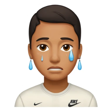 make a crying person i nike tech emoji sticker