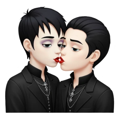 Goth Boys kissing sticker