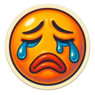 Crying Tears rolling down face 
Mouth Pout sticker