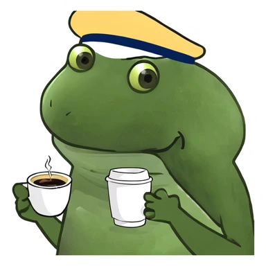 Hot espresso in a cup sticker