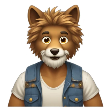 Redneck Furry Guy Playing Games sticker
