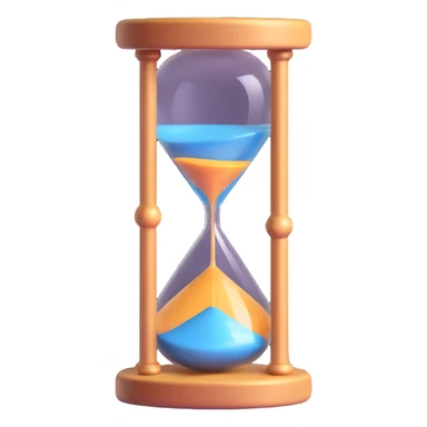 hourglass icon, color #7CB4A9, 3D style, realistic shading, no text sticker