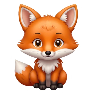 Cute baby fox, cute eyes sticker