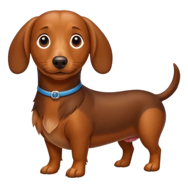 A weiner dog sticker