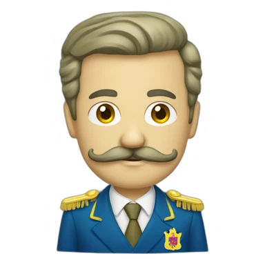 president of ukraine with moustache and khaki tshirt sticker